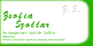 zsofia szollar business card